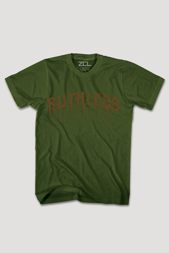 Ruthless Hustle Tee (Brown Logo) - Zamage