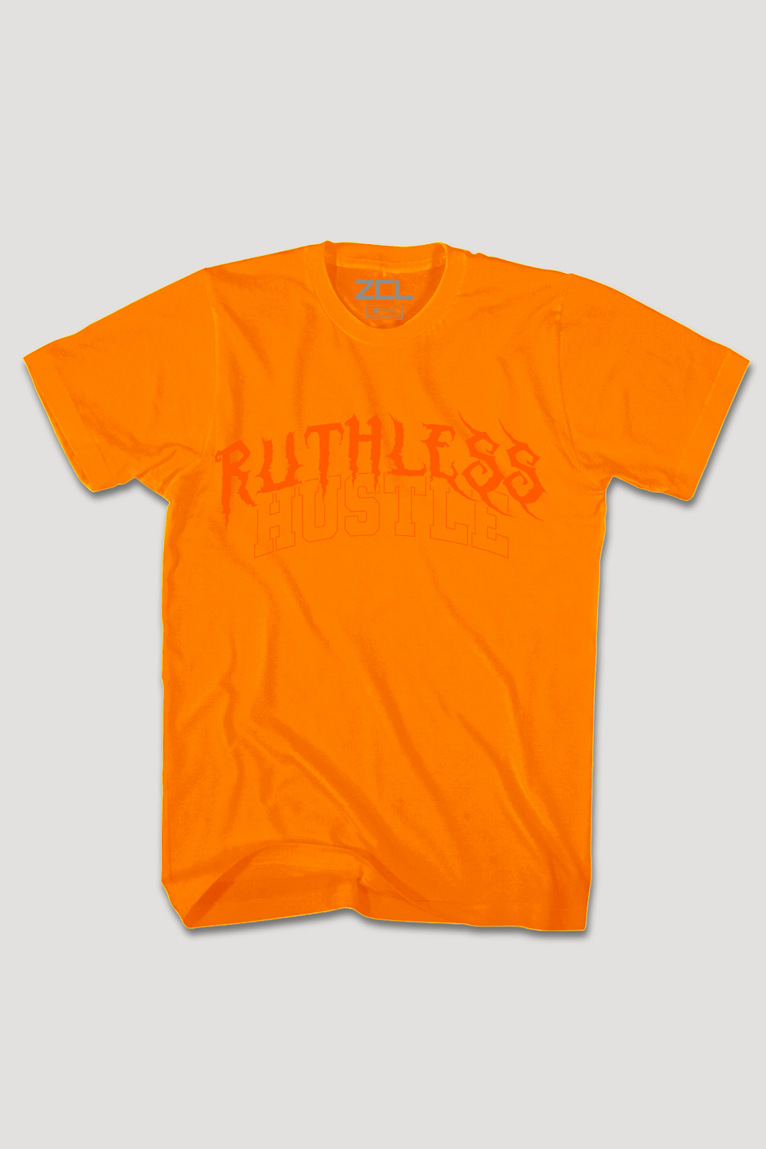 Ruthless Hustle Tee (Orange Logo) - Zamage
