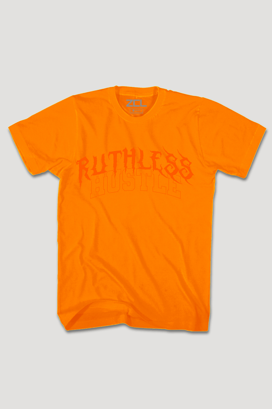 Ruthless Hustle Tee (Orange Logo) - Zamage