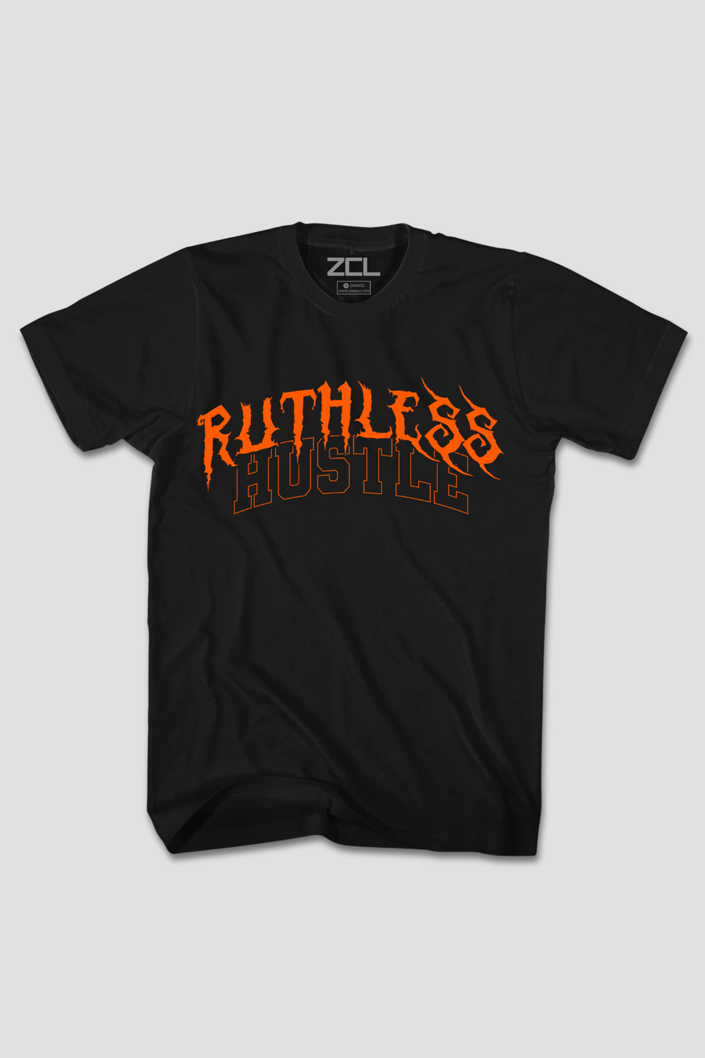 Ruthless Hustle Tee (Orange Logo) - Zamage