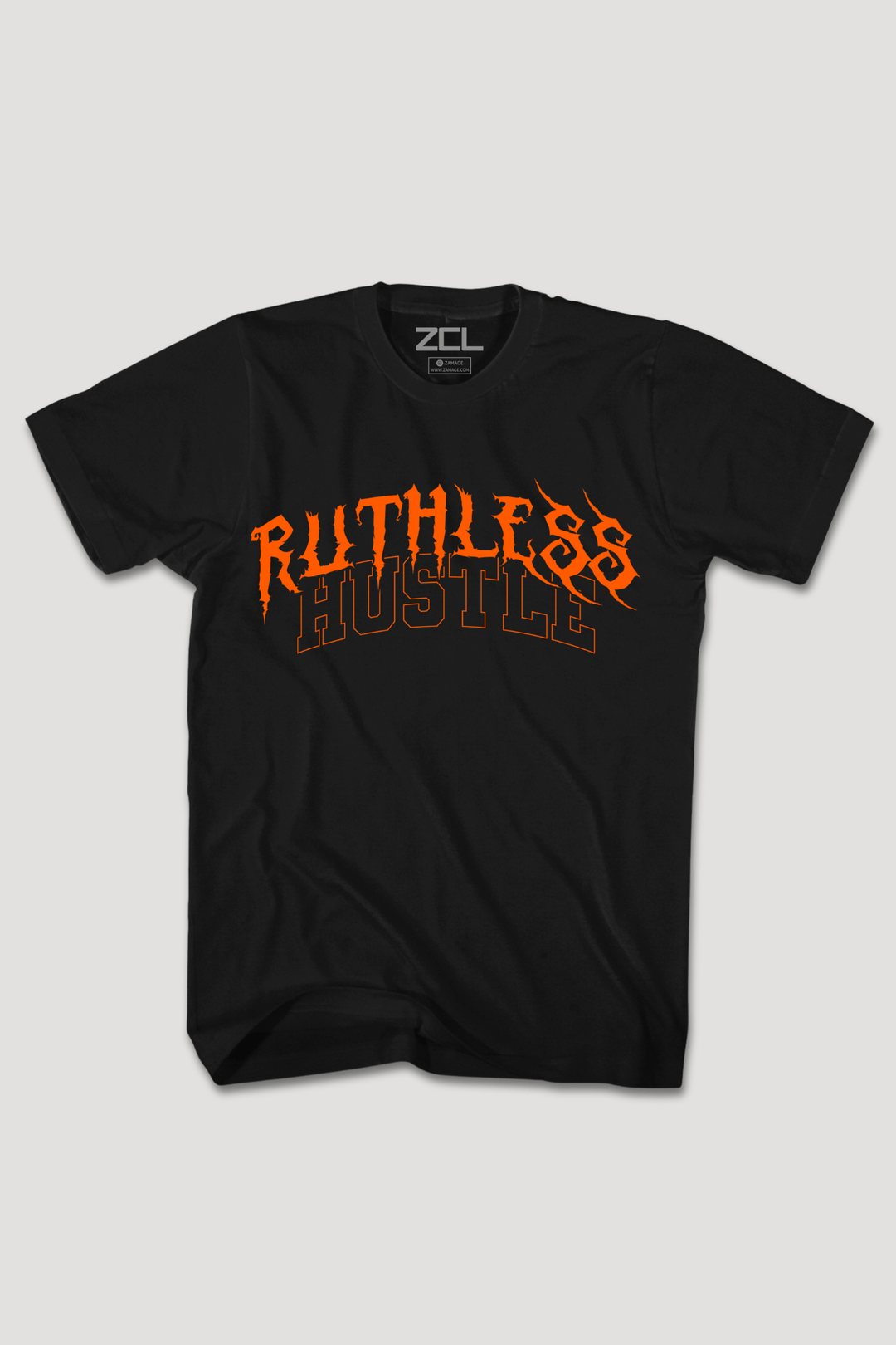 Ruthless Hustle Tee (Orange Logo) - Zamage