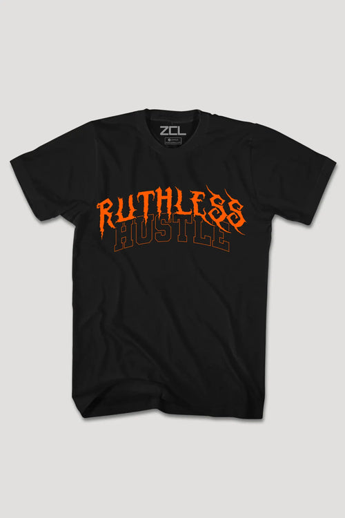 Ruthless Hustle Tee (Orange Logo) - Zamage