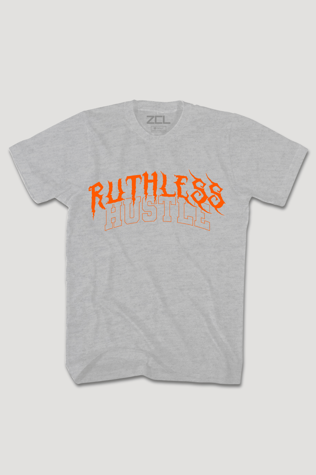 Ruthless Hustle Tee (Orange Logo) - Zamage
