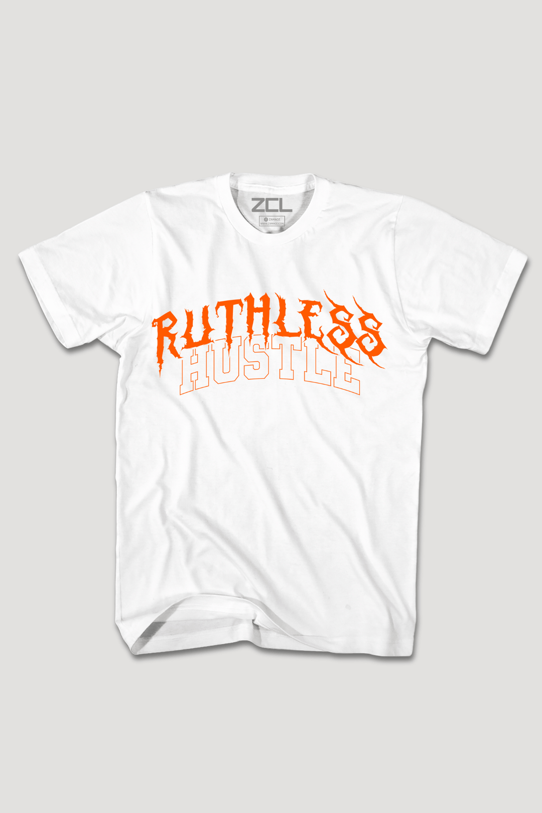 Ruthless Hustle Tee (Orange Logo) - Zamage