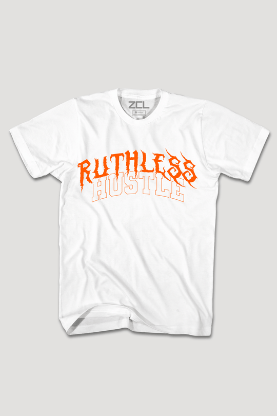 Ruthless Hustle Tee (Orange Logo) - Zamage