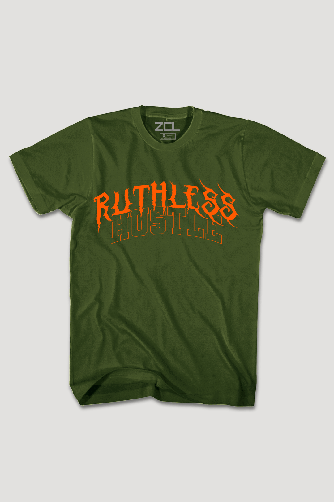 Ruthless Hustle Tee (Orange Logo) - Zamage