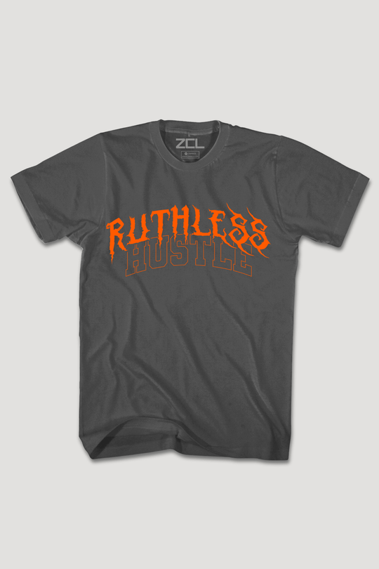 Ruthless Hustle Tee (Orange Logo) - Zamage