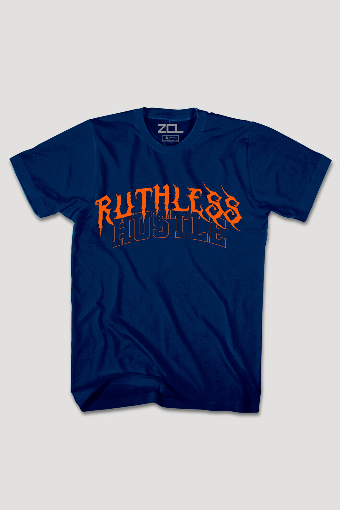 Ruthless Hustle Tee (Orange Logo) - Zamage