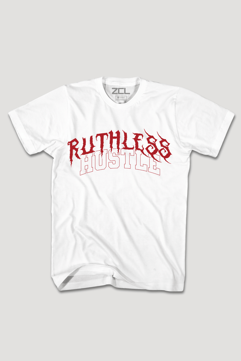 Ruthless Hustle Tee (Red Logo) - Zamage