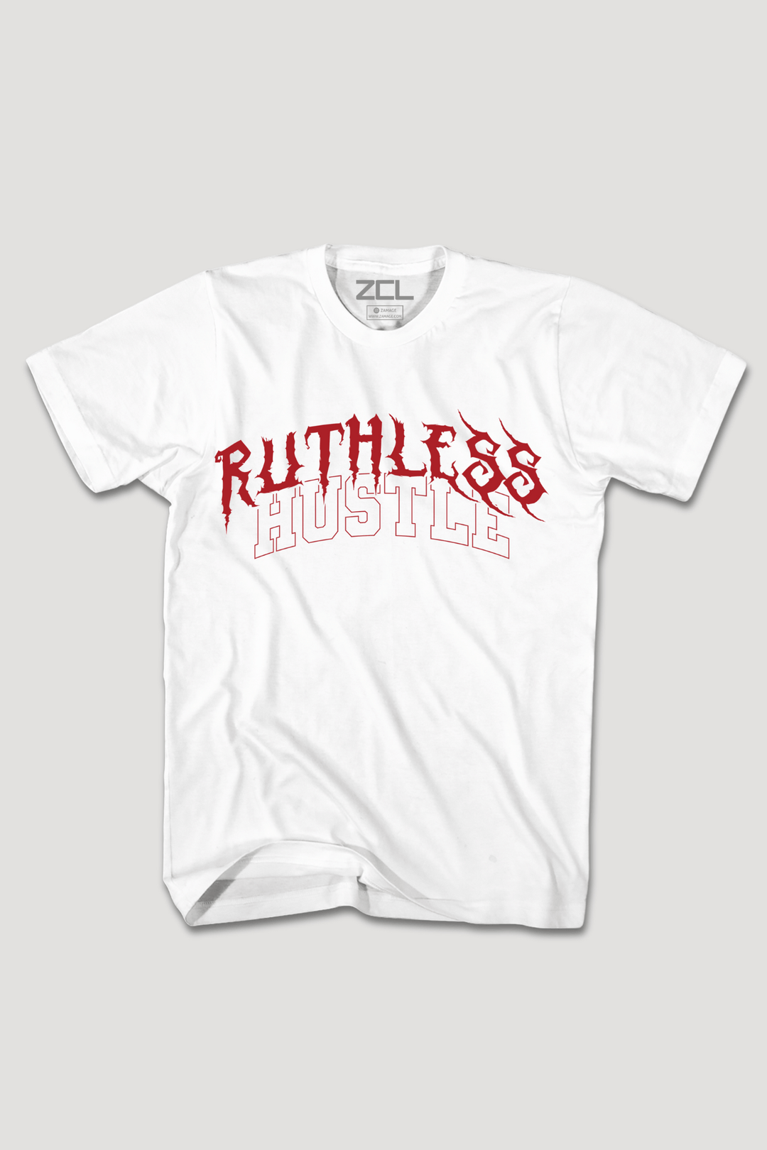 Ruthless Hustle Tee (Red Logo) - Zamage