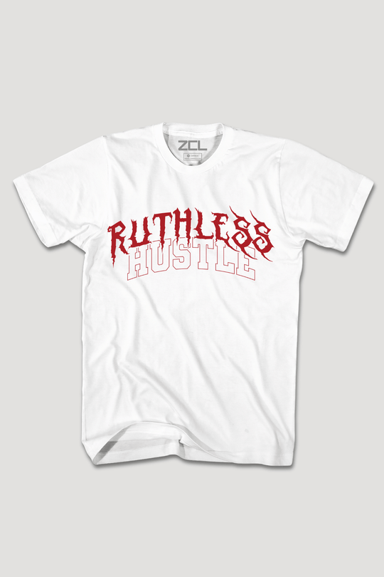 Ruthless Hustle Tee (Red Logo) - Zamage