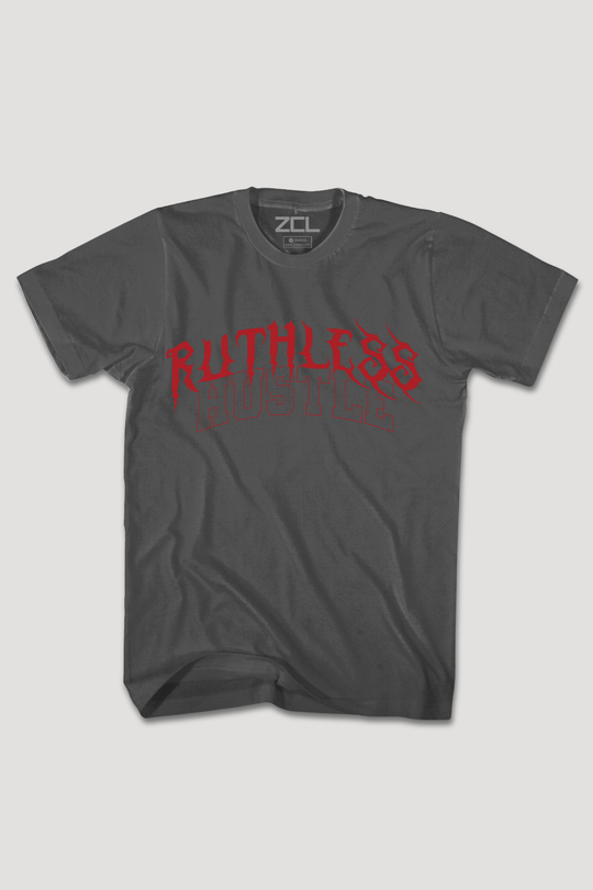 Ruthless Hustle Tee (Red Logo) - Zamage
