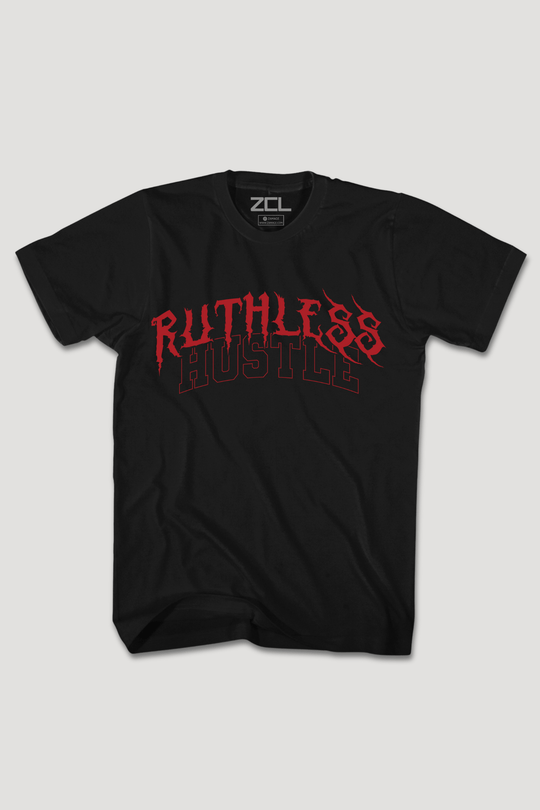 Ruthless Hustle Tee (Red Logo) - Zamage