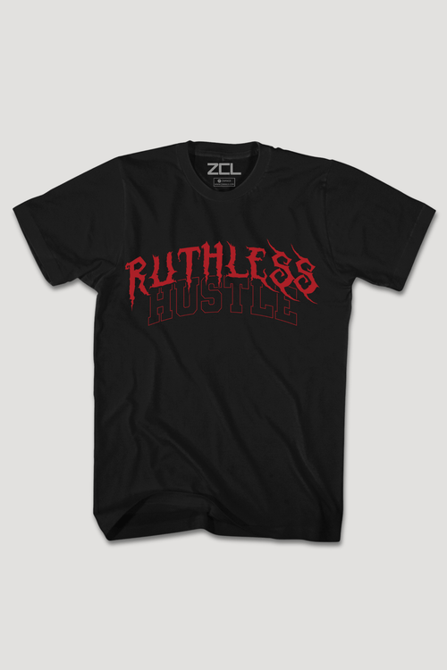 Ruthless Hustle Tee (Red Logo) - Zamage