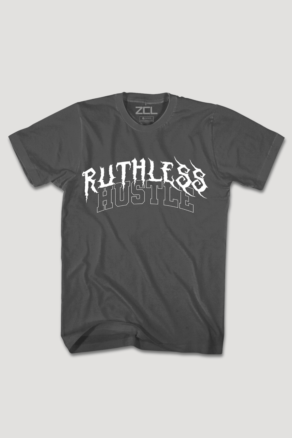 Ruthless Hustle Tee (White Logo) - Zamage