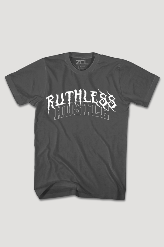 Ruthless Hustle Tee (White Logo) - Zamage