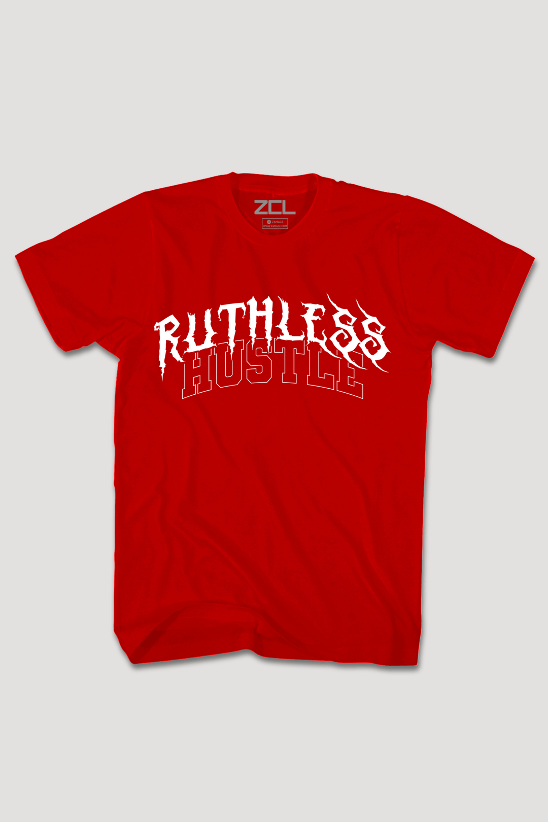 Ruthless Hustle Tee (White Logo) - Zamage