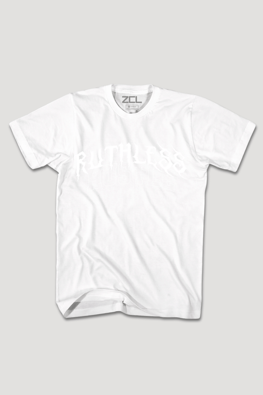 Ruthless Hustle Tee (White Logo) - Zamage