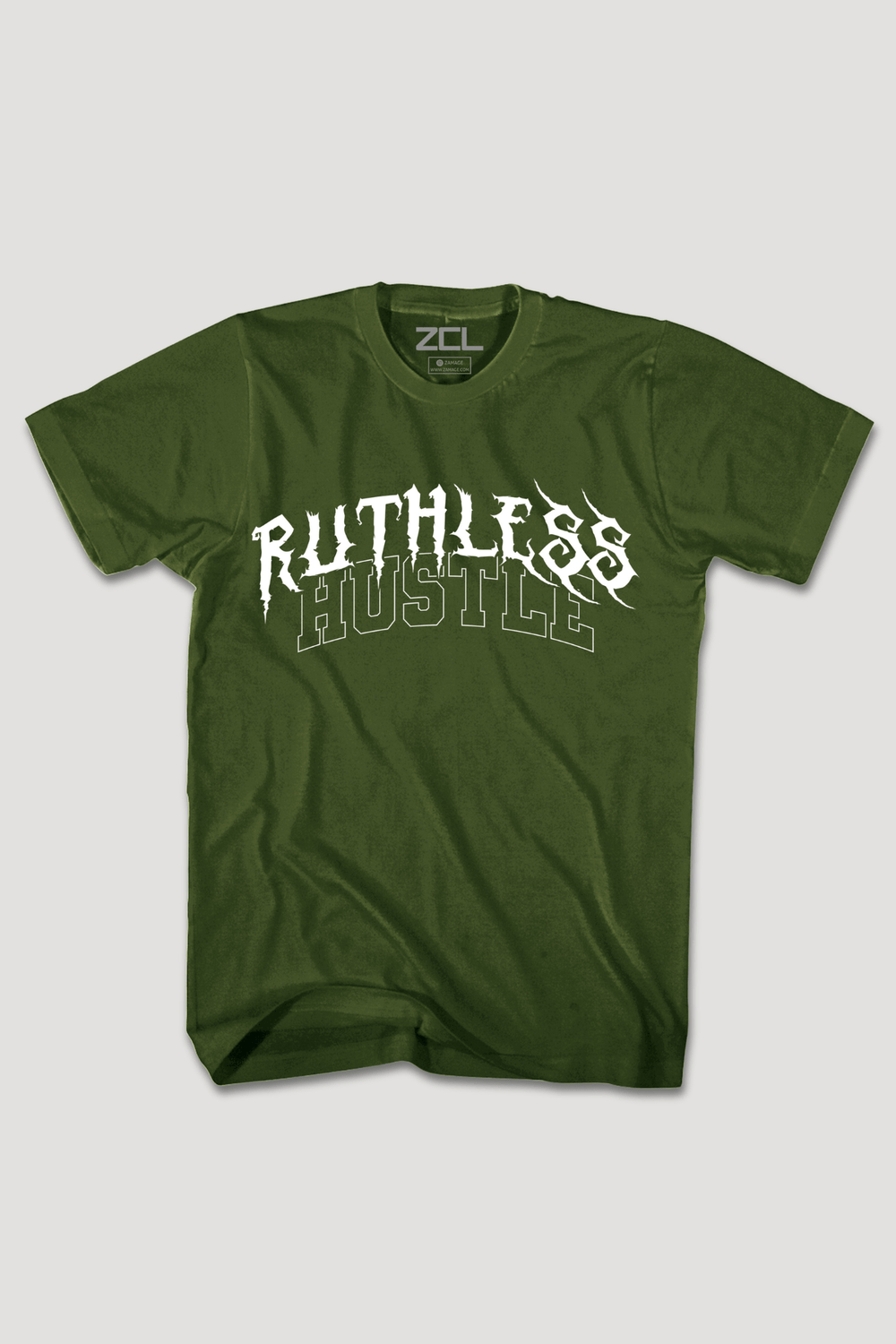 Ruthless Hustle Tee (White Logo) - Zamage