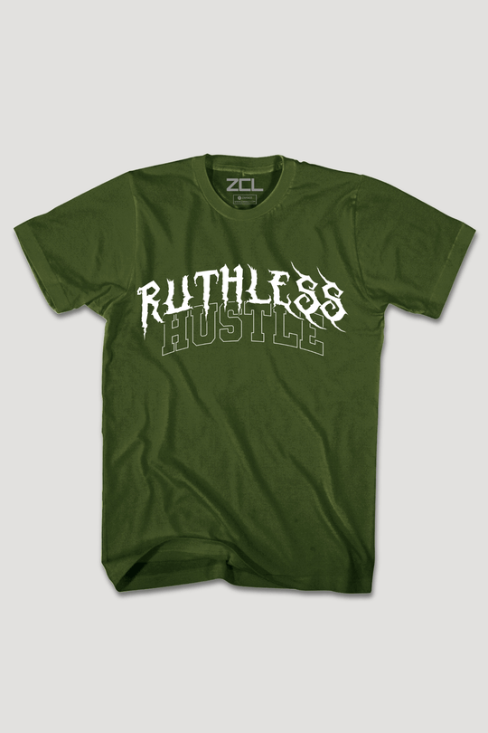 Ruthless Hustle Tee (White Logo) - Zamage
