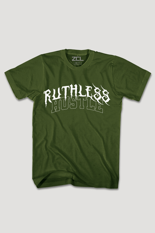 Ruthless Hustle Tee (White Logo) - Zamage