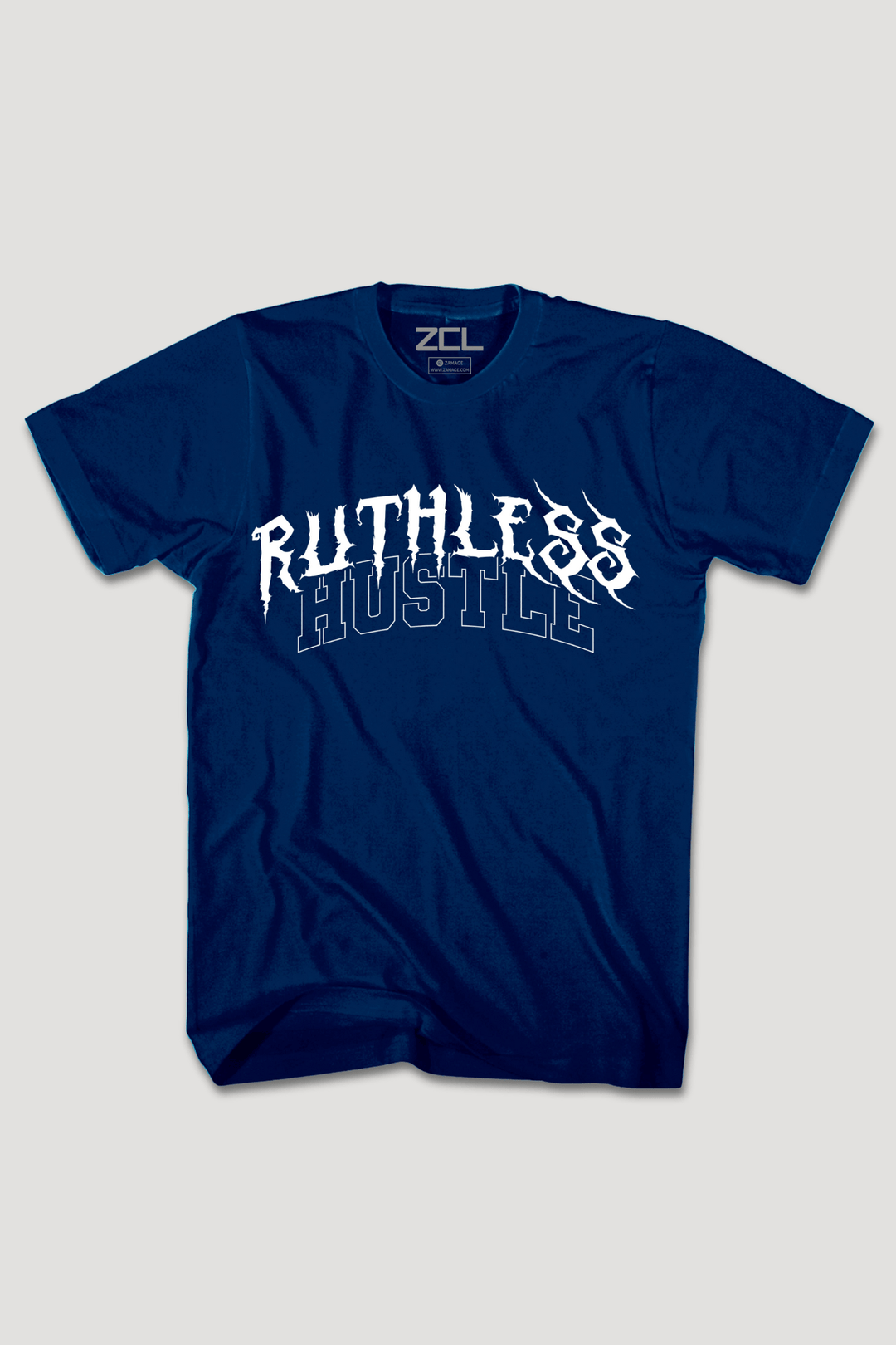 Ruthless Hustle Tee (White Logo) - Zamage