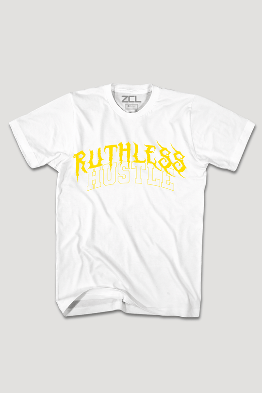Ruthless Hustle Tee (Yellow Logo) - Zamage