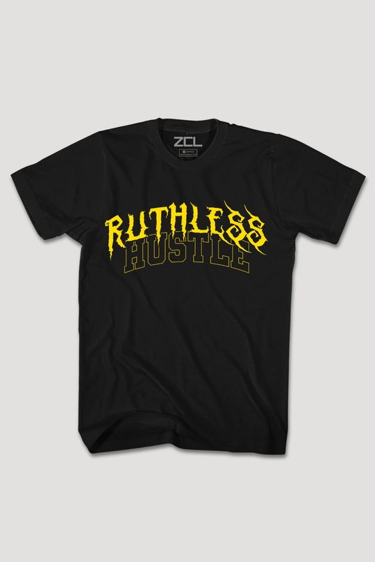 Ruthless Hustle Tee (Yellow Logo) - Zamage