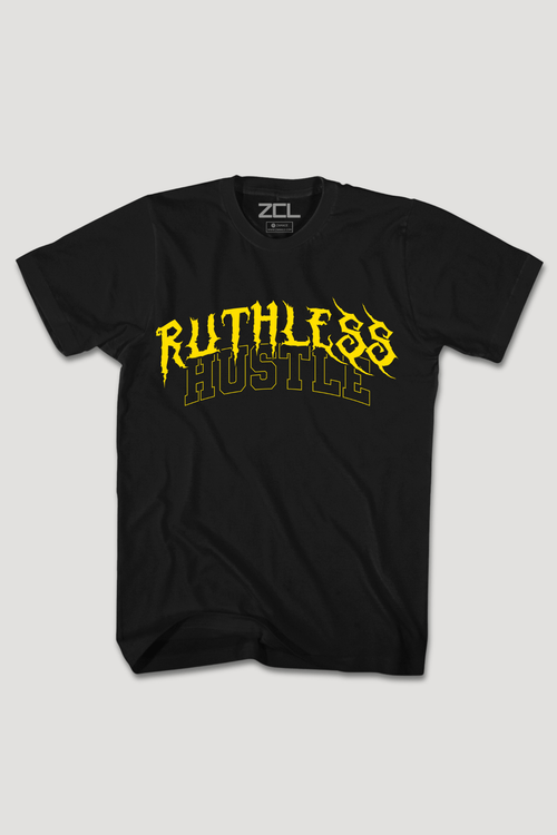 Ruthless Hustle Tee (Yellow Logo) - Zamage