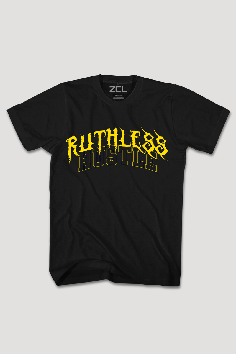 Ruthless Hustle Tee (Yellow Logo) - Zamage