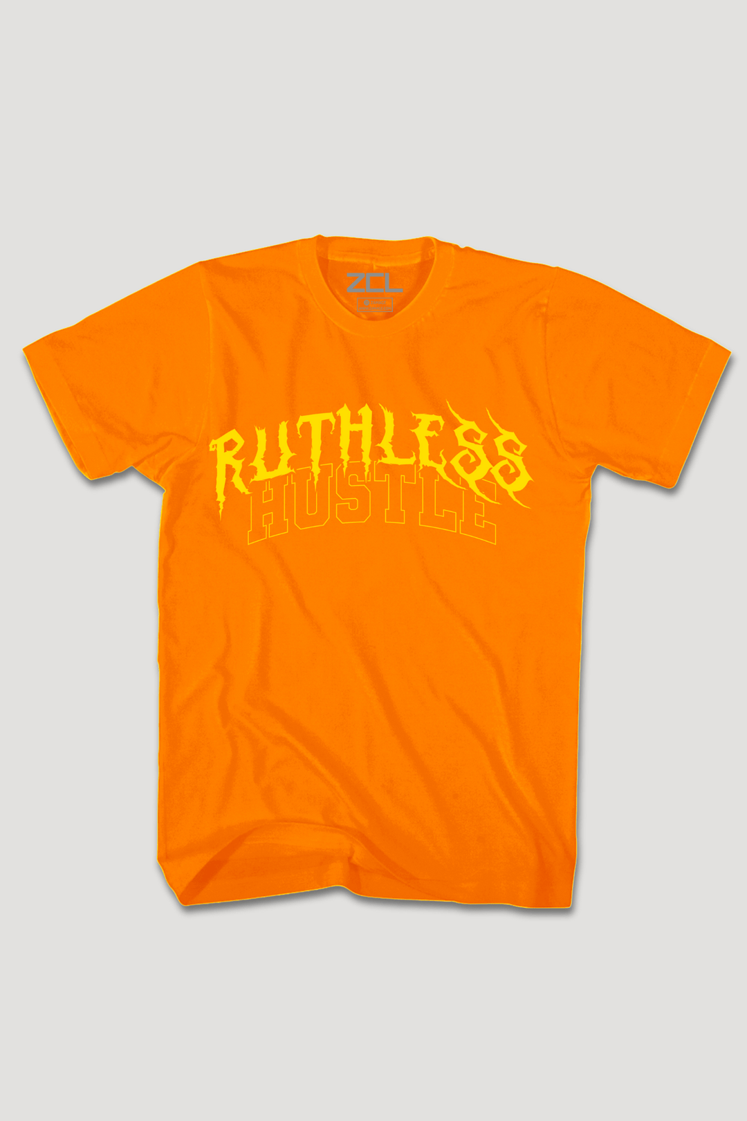 Ruthless Hustle Tee (Yellow Logo) - Zamage