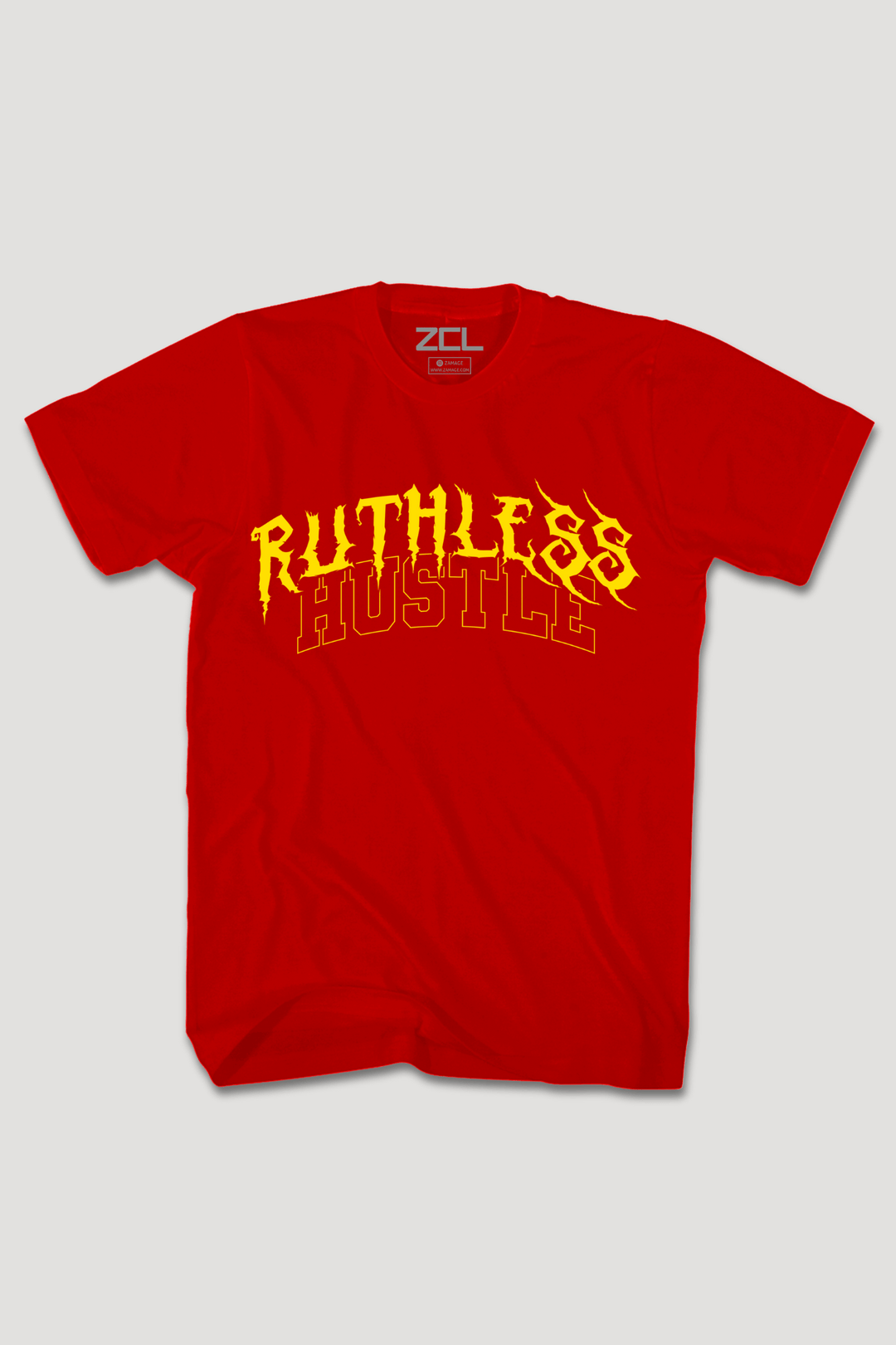 Ruthless Hustle Tee (Yellow Logo) - Zamage