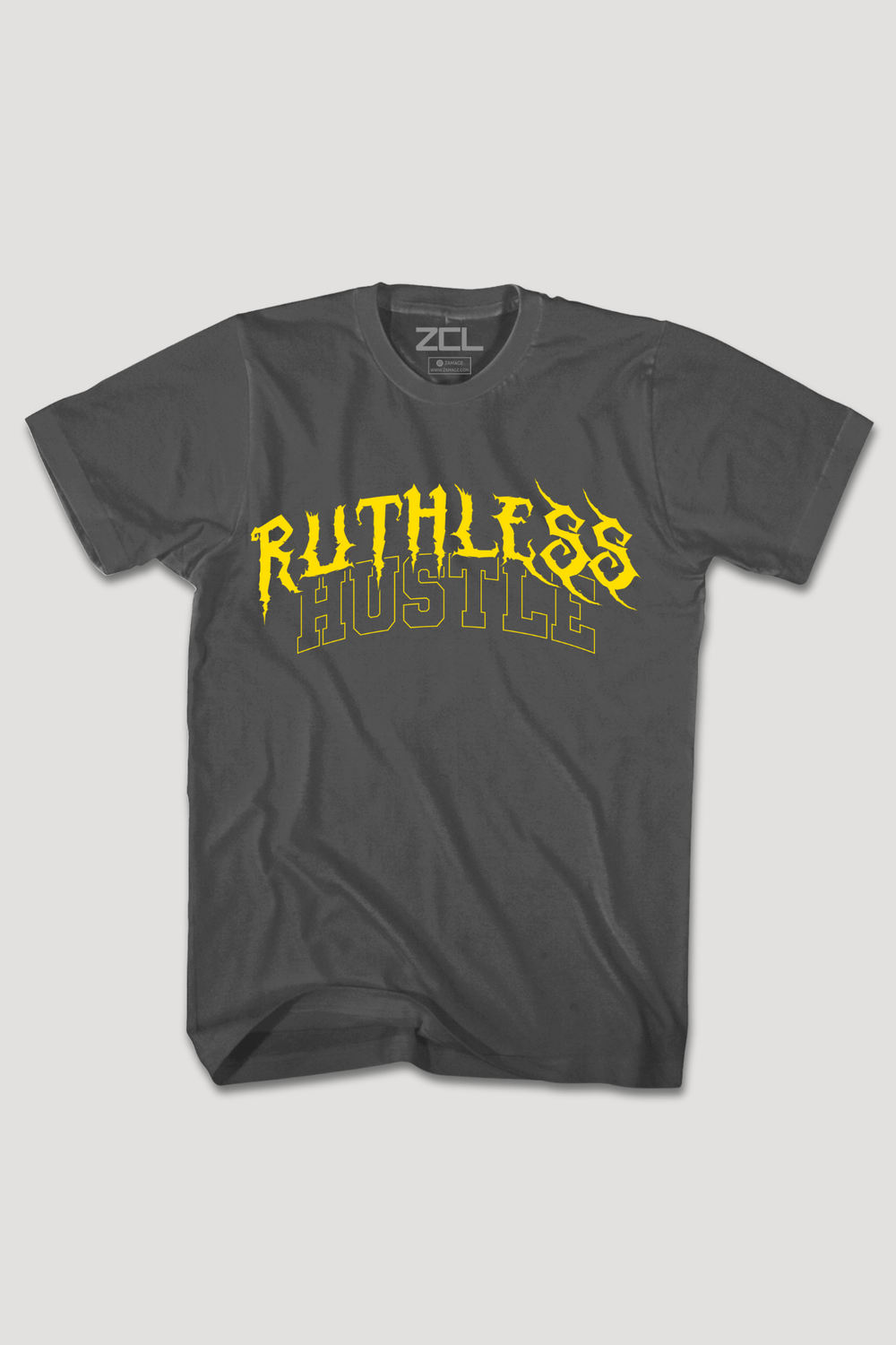 Ruthless Hustle Tee (Yellow Logo) - Zamage