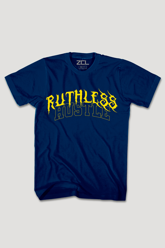 Ruthless Hustle Tee (Yellow Logo) - Zamage