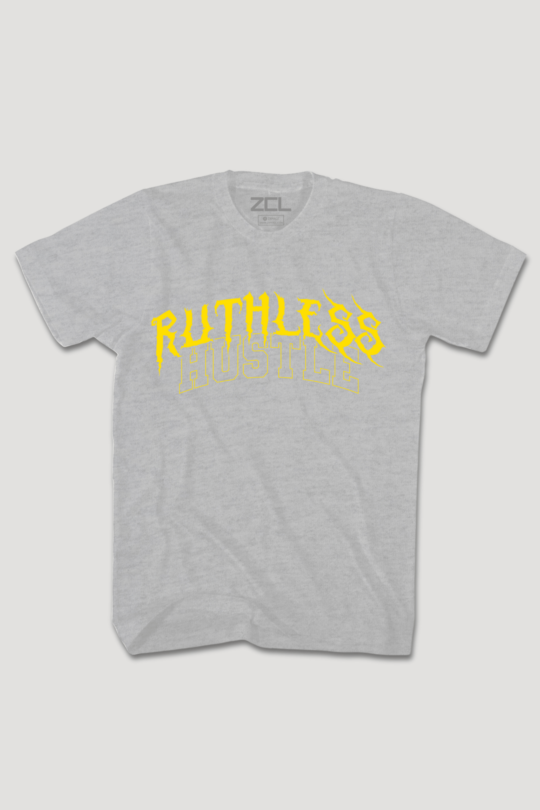 Ruthless Hustle Tee (Yellow Logo) - Zamage