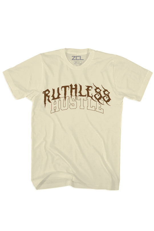 Ruthless Hustle Tee (Brown Logo)