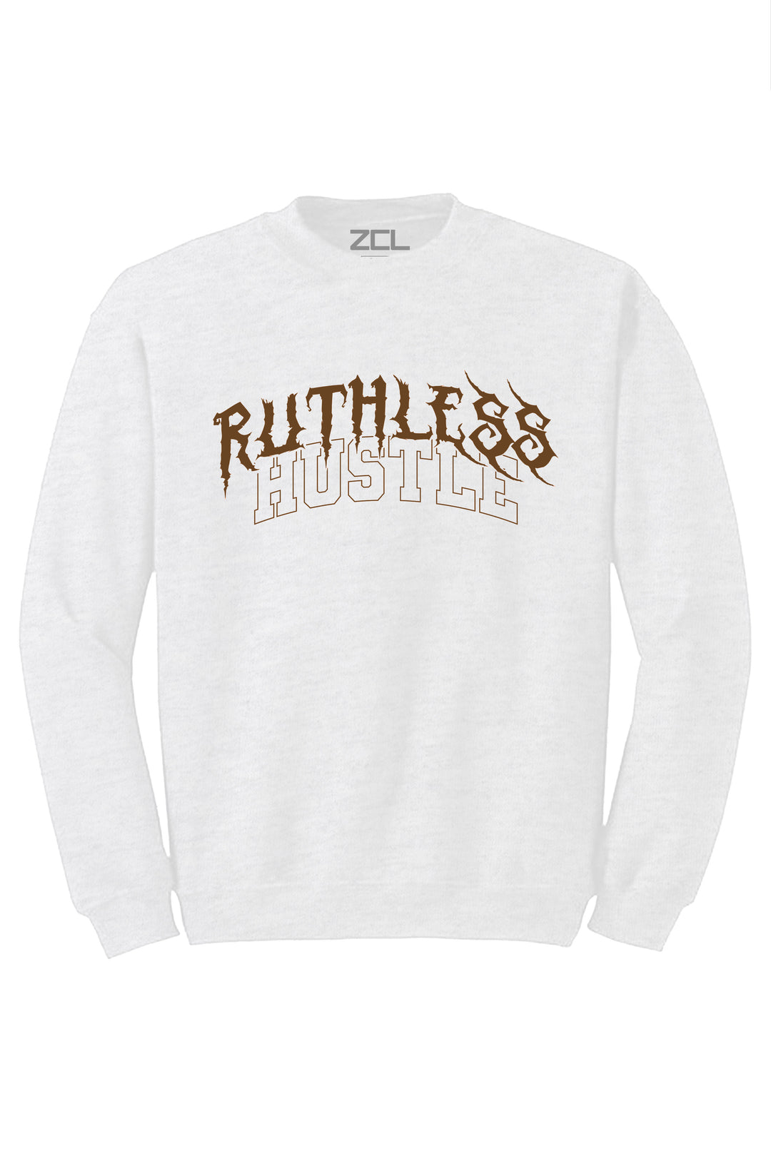 Ruthless Hustle Crewneck Sweatshirt (Brown Logo)