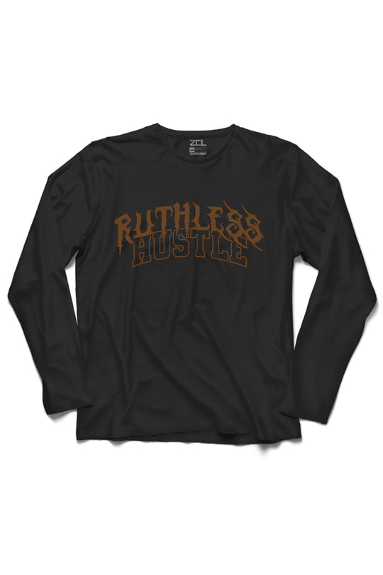 Ruthless Hustle Long Sleeve Tee (Brown Logo)