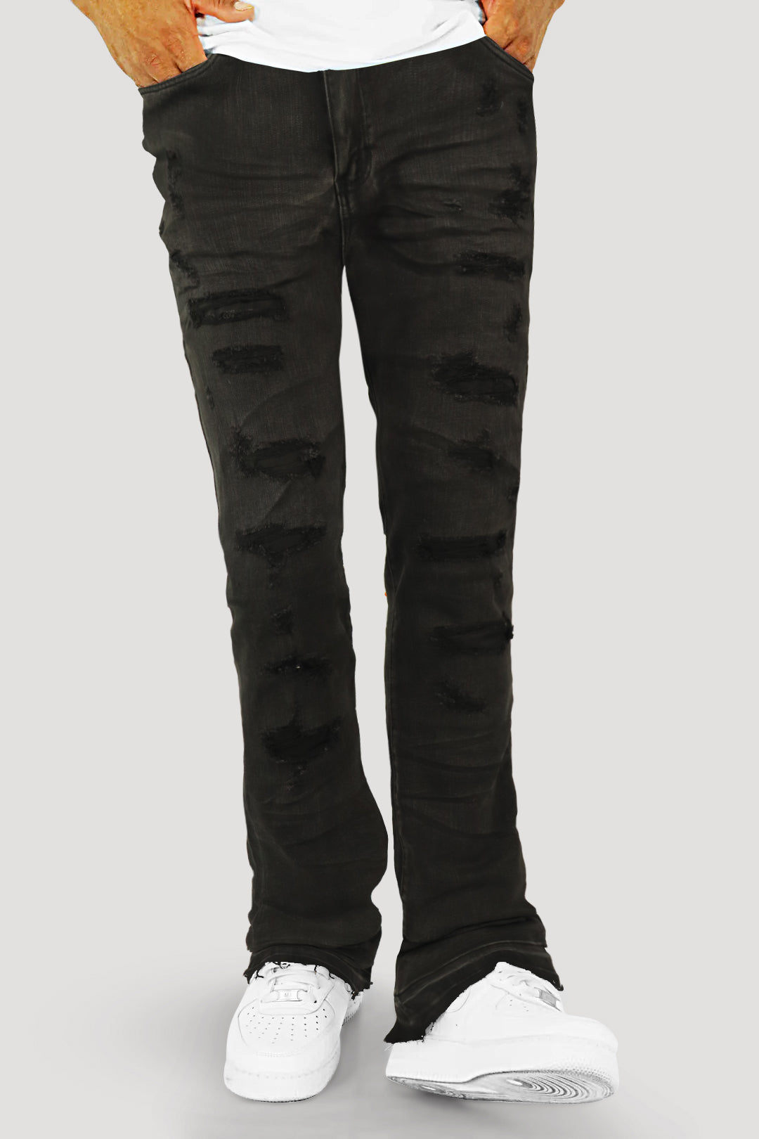 Vertigo Stacked Denim (Black Bleach Wash) (M8280D)