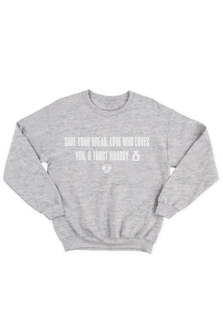 Save Your Bread Crewneck Sweatshirt (White Logo) - Zamage