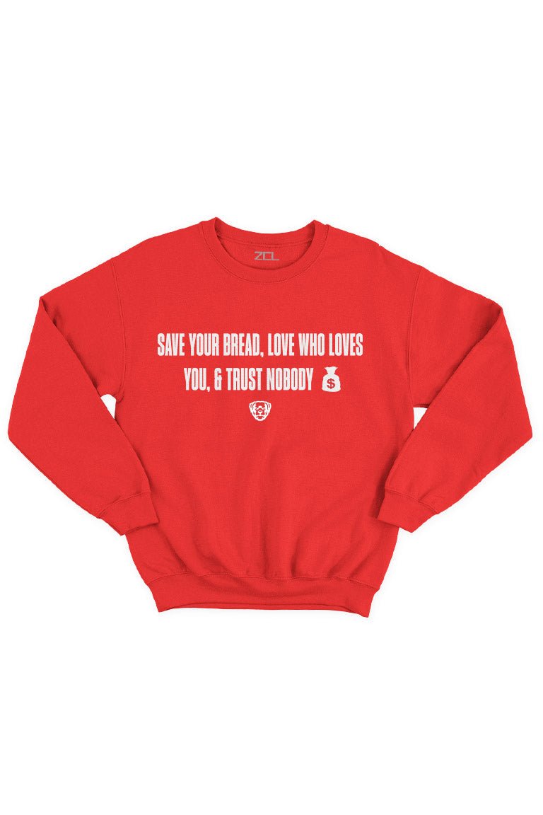 Save Your Bread Crewneck Sweatshirt (White Logo) - Zamage