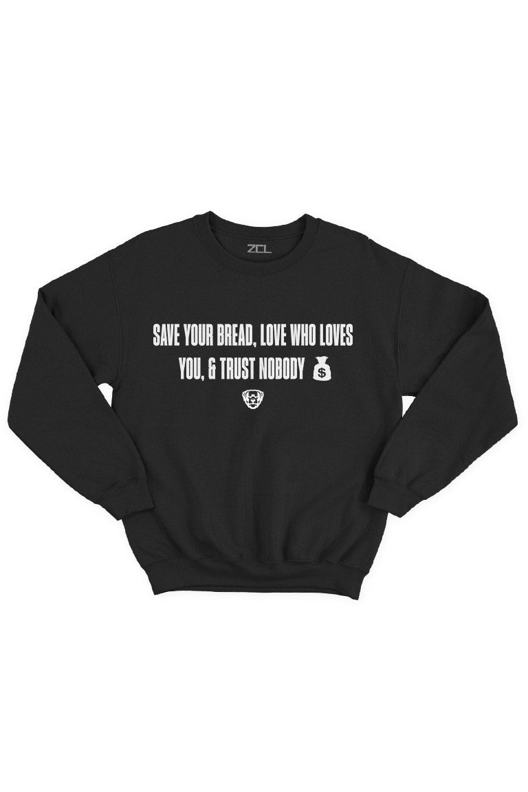 Save Your Bread Crewneck Sweatshirt (White Logo) - Zamage