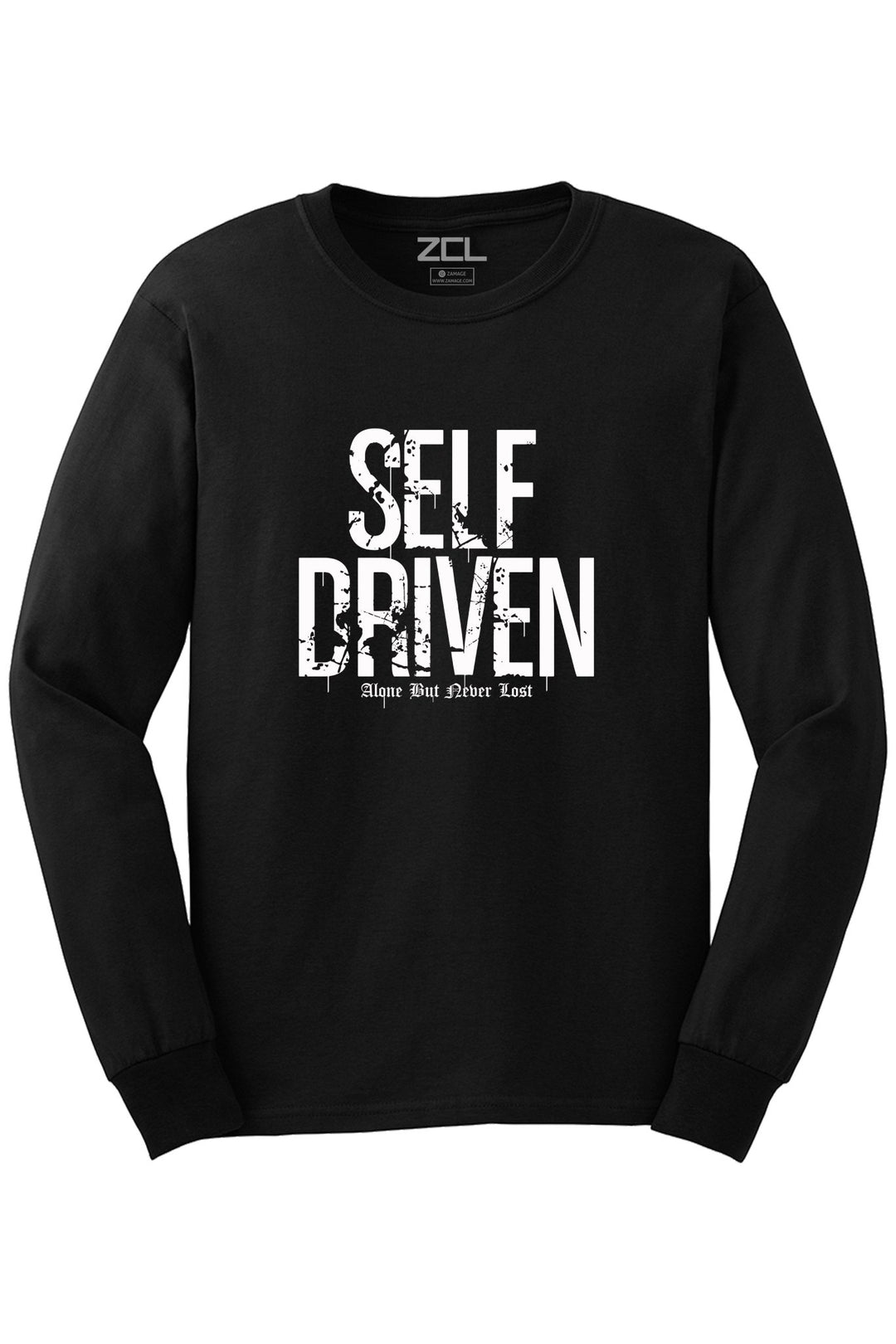 Self Driven Long Sleeve Tee (White Logo) - Zamage