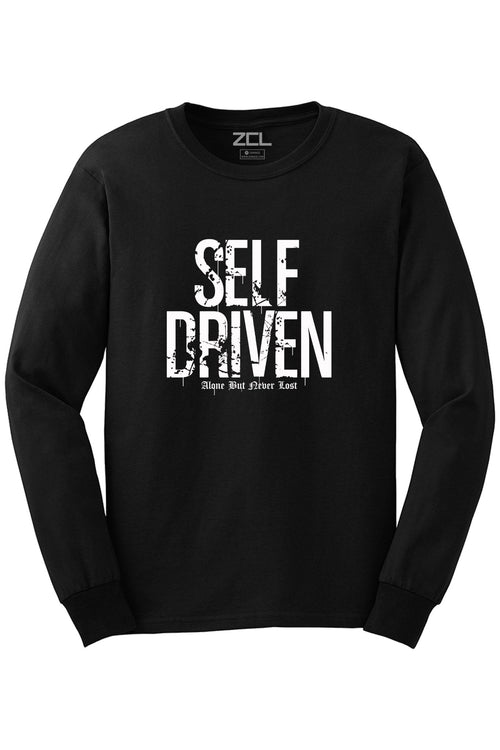 Self Driven Long Sleeve Tee (White Logo) - Zamage