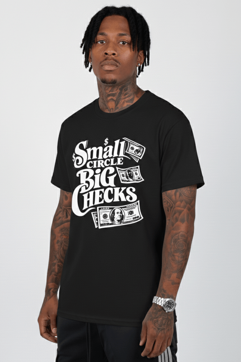 Small Circle Tee (White Logo) - Zamage