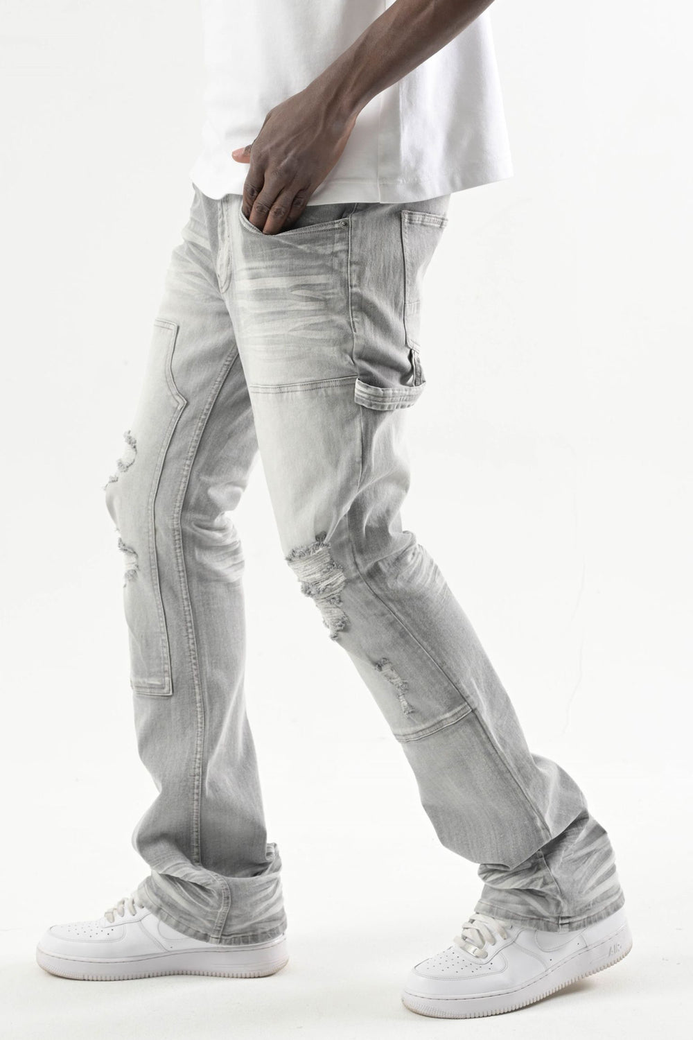 Carpenter Stacked Denim (Grey) (S4434)