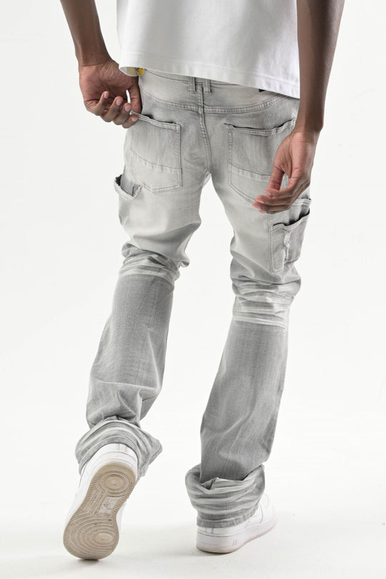 Carpenter Stacked Denim (Grey) (S4434)