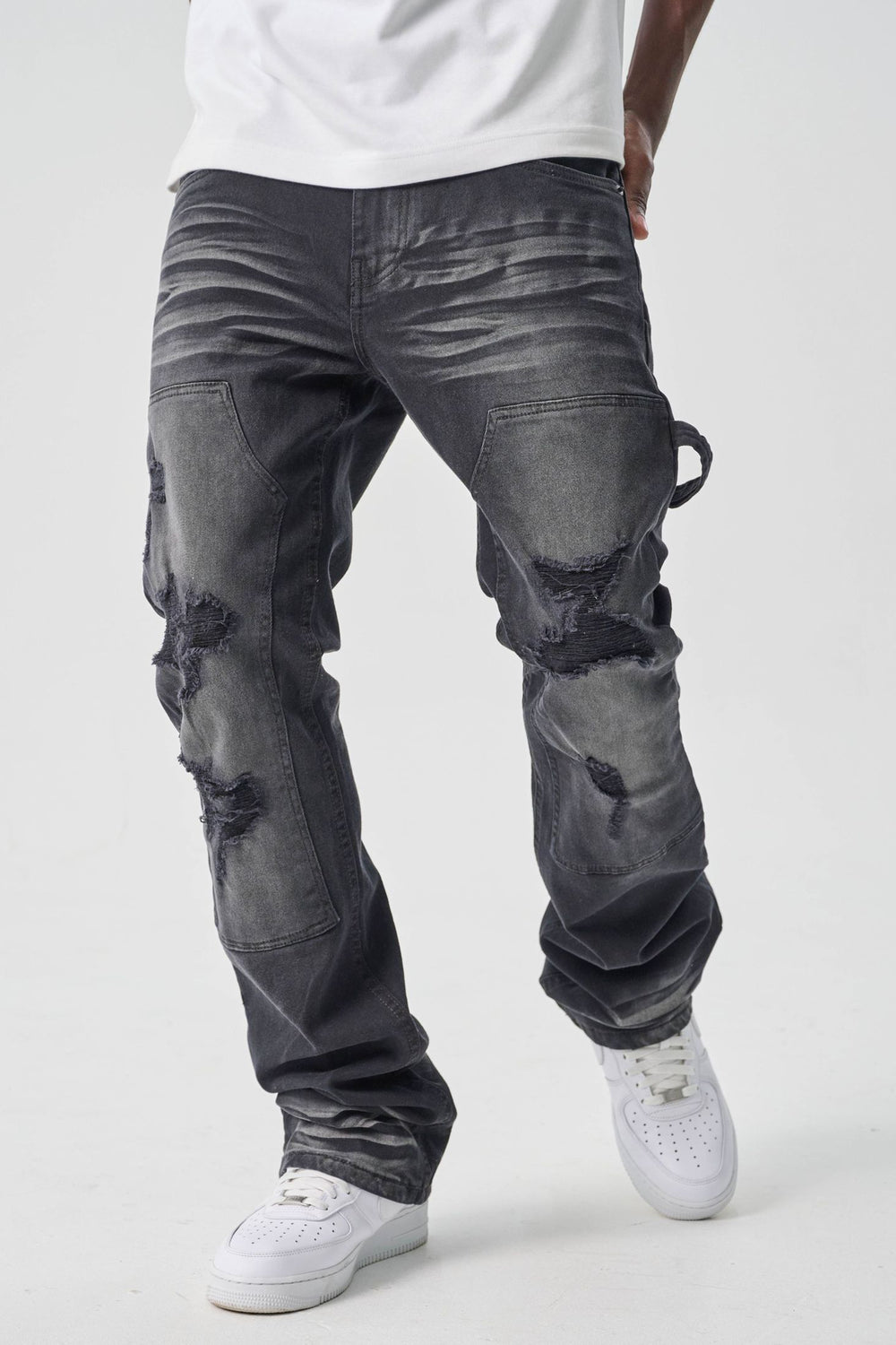 Carpenter Stacked Denim (Black Ash) (S4434)