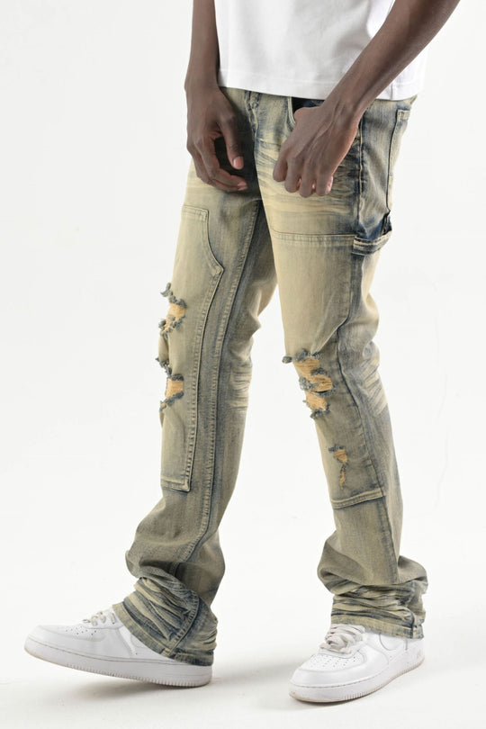 Carpenter Stacked Denim (Rustic Blue) (S4434)