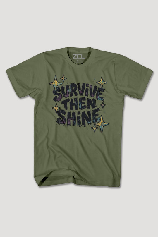 SRUVIVE THEN SHINE TEE - Zamage